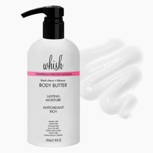 Whish Black Cherry & Hibiscus Body Butter 16oz BRAND NEW/SEALED